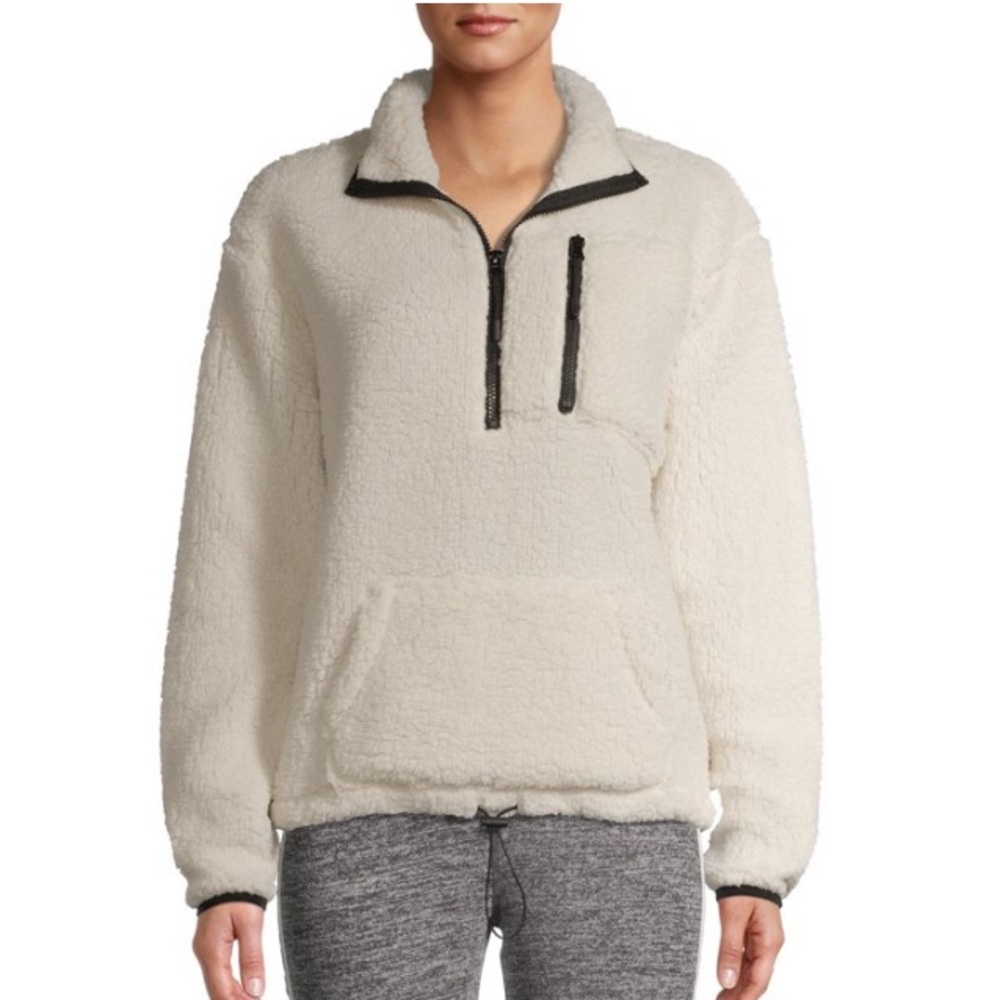 White Sherpa pullover